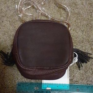 Small brown cube purse